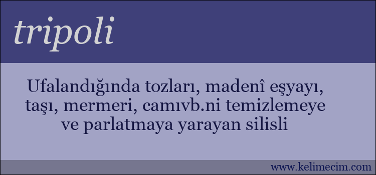 tripoli kelimesinin anlamı ne demek?