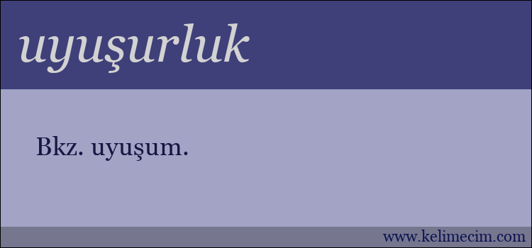 uyuşurluk kelimesinin anlamı ne demek?