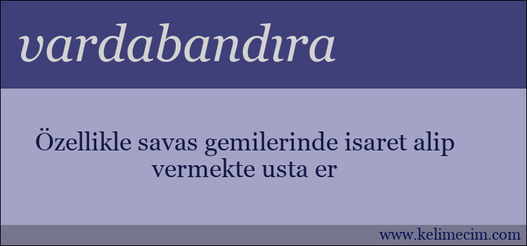 vardabandıra kelimesinin anlamı ne demek?