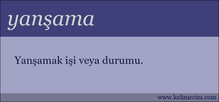 yanşama kelimesinin anlamı ne demek?