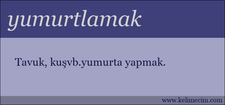 yumurtlamak kelimesinin anlamı ne demek?