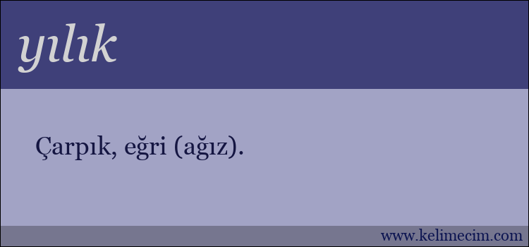 yılık kelimesinin anlamı ne demek?