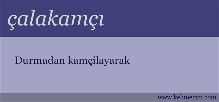 çalakamçı kelimesinin anlamı ne demek?