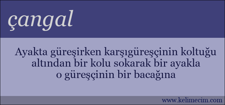 çangal kelimesinin anlamı ne demek?