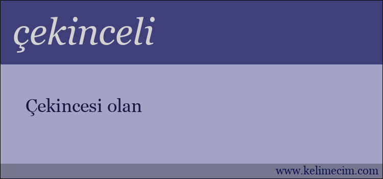 çekinceli kelimesinin anlamı ne demek?