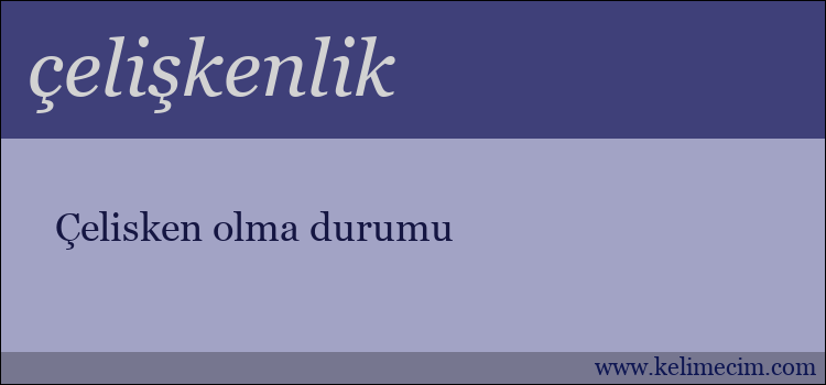 çelişkenlik kelimesinin anlamı ne demek?