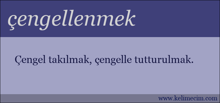 çengellenmek kelimesinin anlamı ne demek?