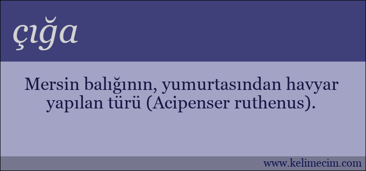 çığa kelimesinin anlamı ne demek?