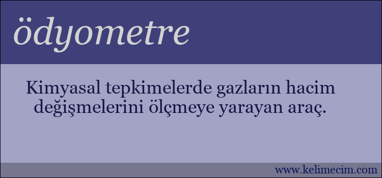 ödyometre kelimesinin anlamı ne demek?