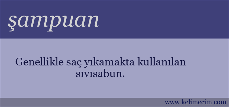 şampuan kelimesinin anlamı ne demek?