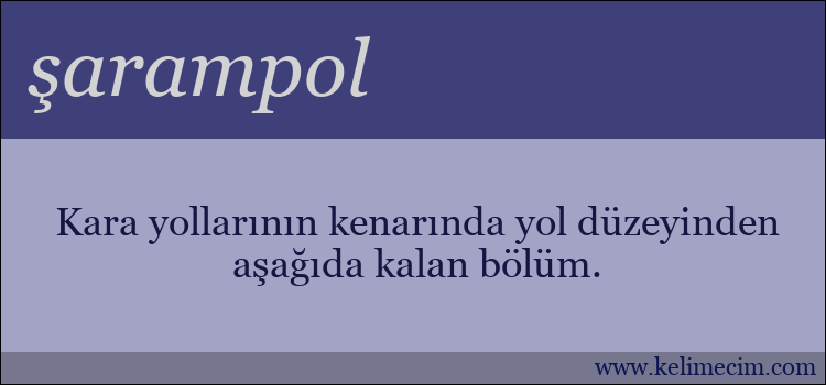 şarampol kelimesinin anlamı ne demek?