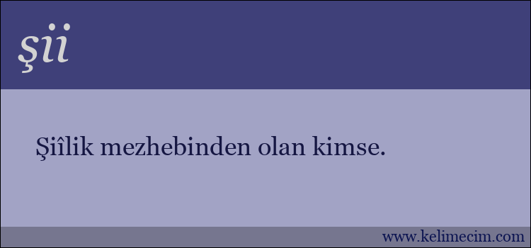 şii kelimesinin anlamı ne demek?